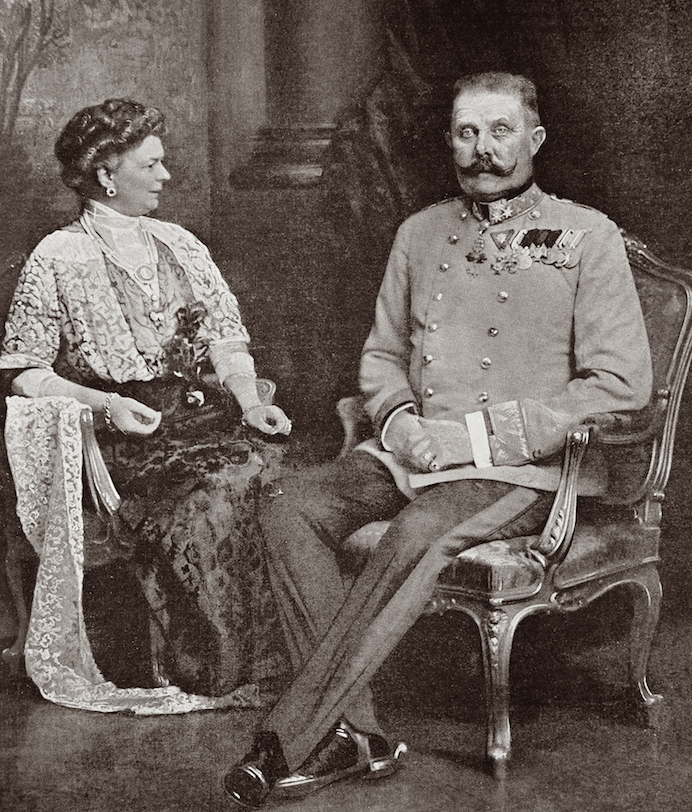 Francisco Fernando de Absburgo, Archiduque de Austria y su esposa Sofía Chotek.