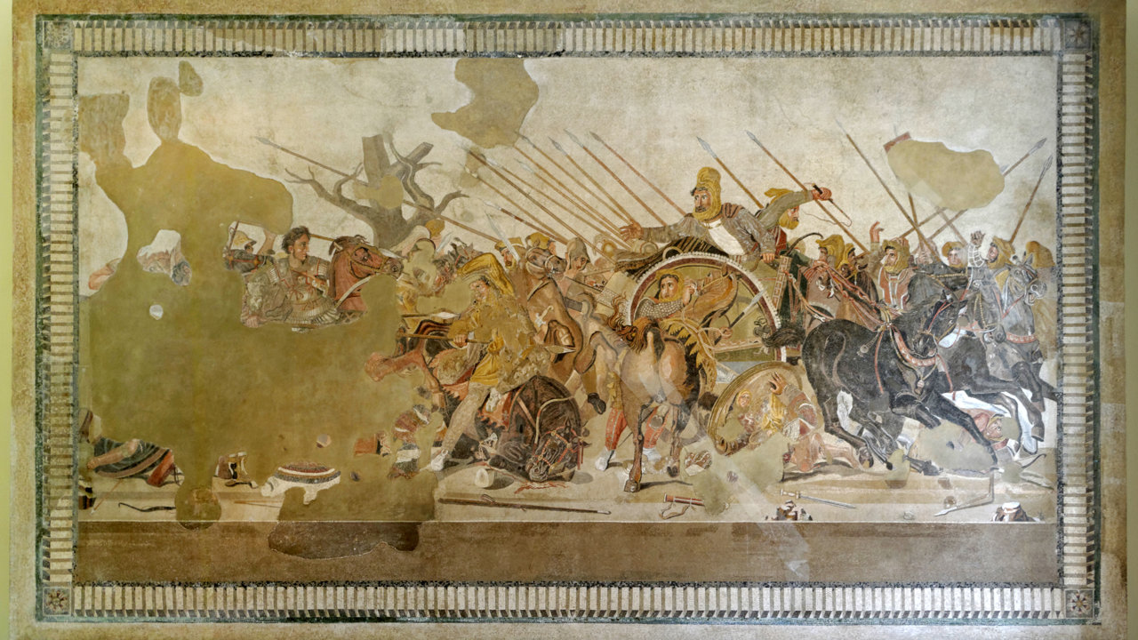 El delicado reto de restaurar el mosaico de Alejandro del Museo Arqueológico de Nápoles