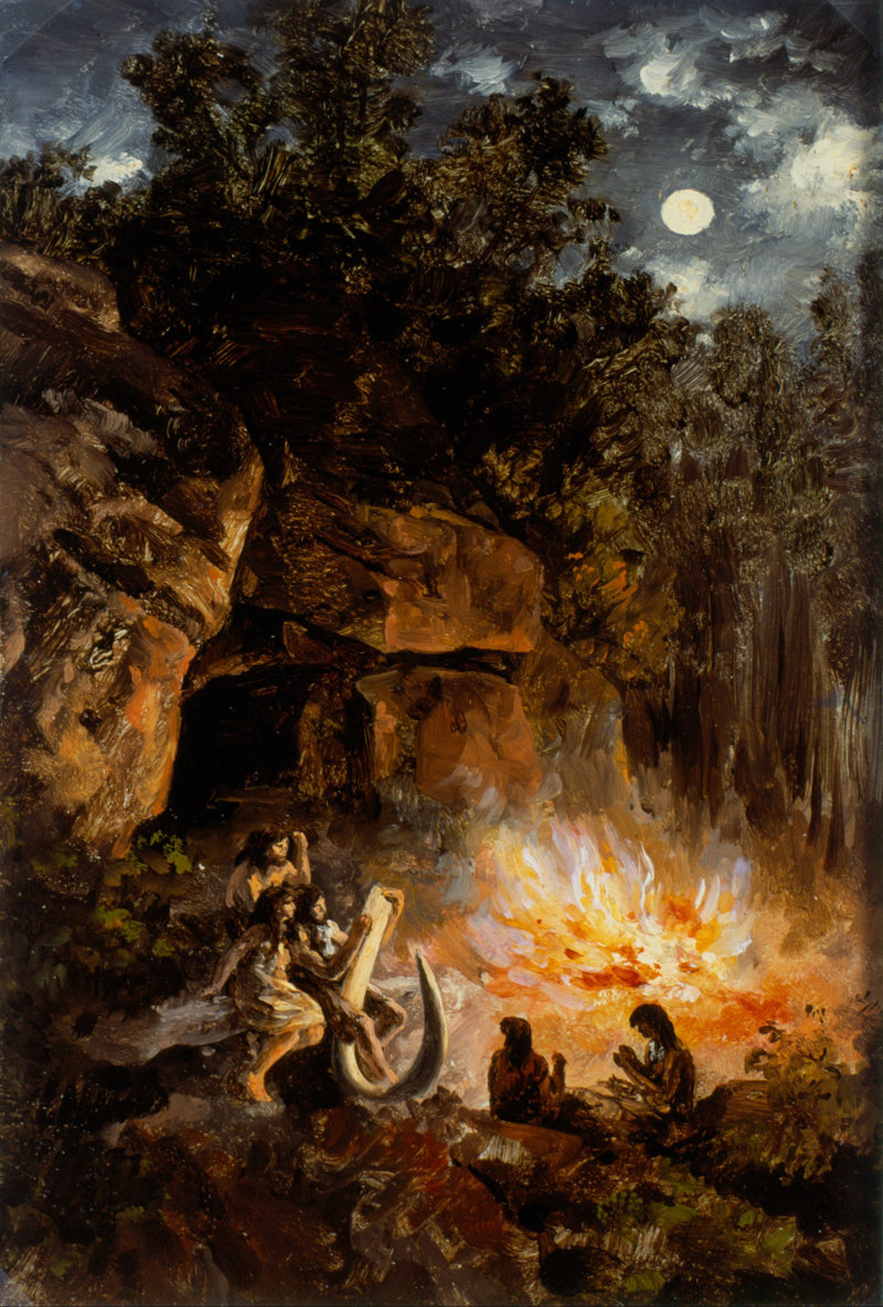 José María Velasco   Scene from the Quaternary upper Paleolithic Period   Google Art Project