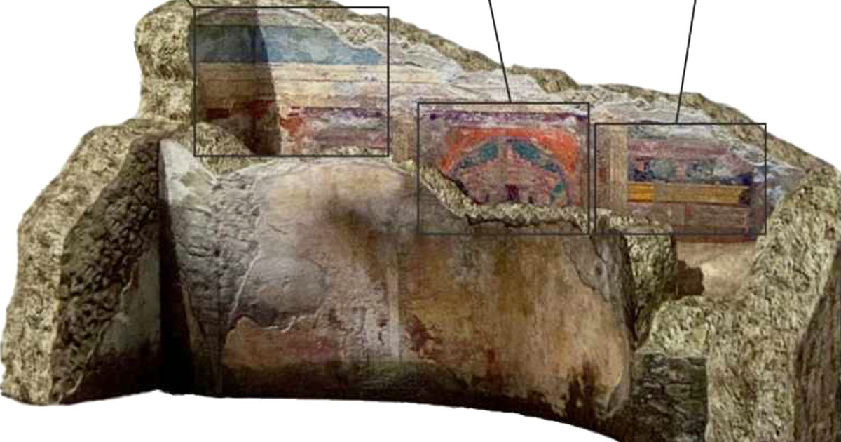 Descubren las fantásticas pinturas que decoraban la villa de Julio César en Bayas