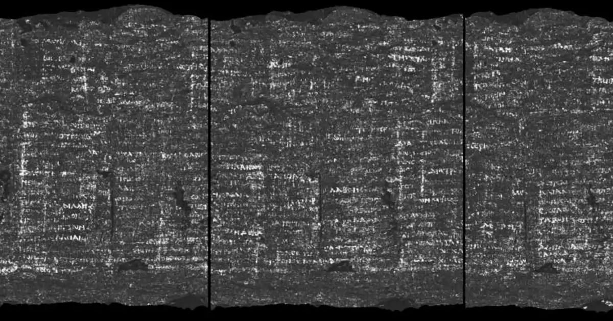 Desenrollan digitalmente uno de los papiros de Herculano, y esto es lo que  contiene