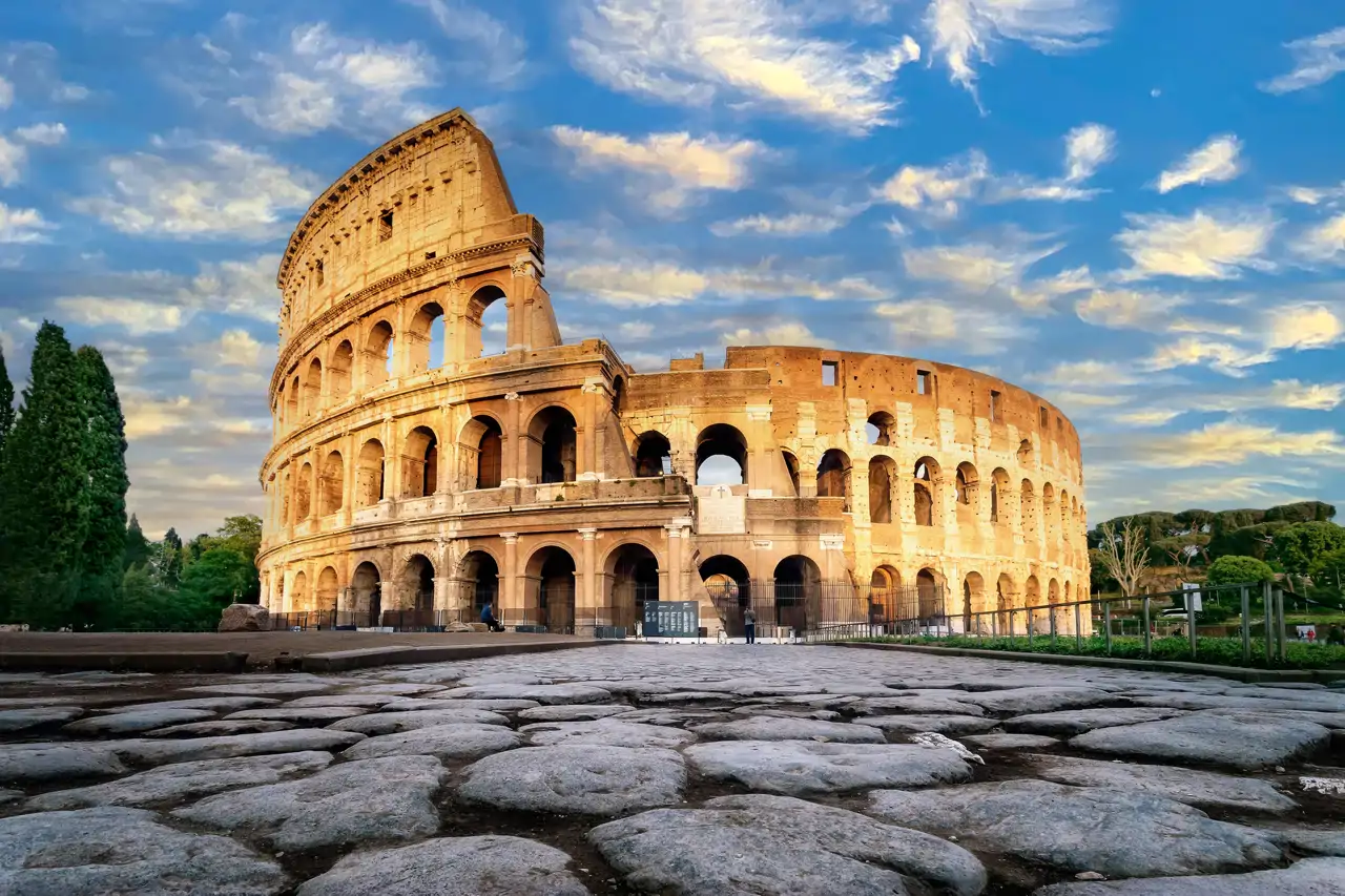 coliseo atardecer
