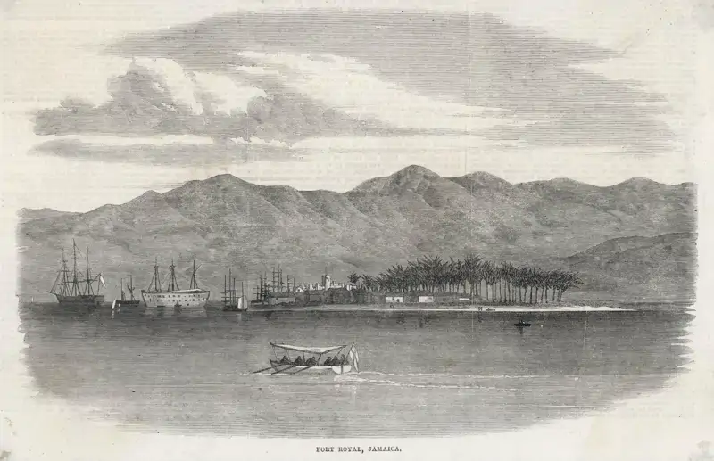 El espectacular puerto de la ciudad de Port Royal, Jamaica.
