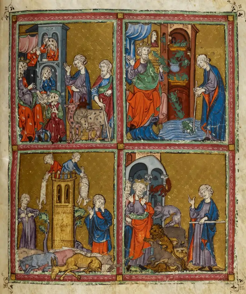 Golden Haggadah Plagues of Egypt