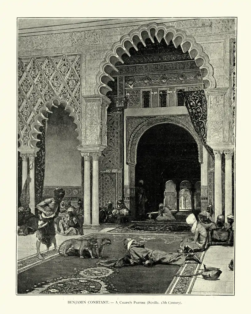 Almanzor supo desenvolverse en la intrigante corte de los califas omeyas de C&#243;rdoba. En la imagen, recreaci&#243;n de un&amp;nbsp;diwan&amp;nbsp;andalus&#237;.&amp;nbsp;
