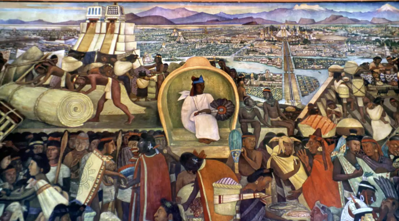 Hernán Cortés en Tenochtitlán, la gran capital azteca