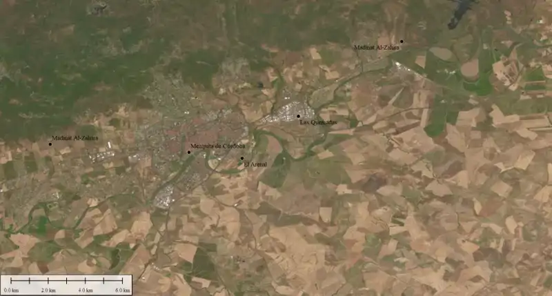 Posible localización de Madinat al Zāhira