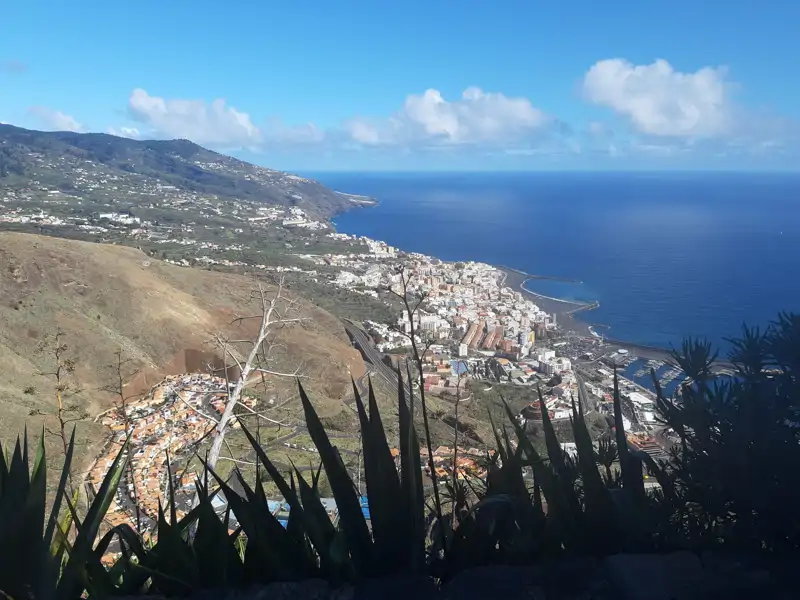 Mirador de La Concepcion, Breña Alta, La Palma, view to Santa Cruz de la Palma