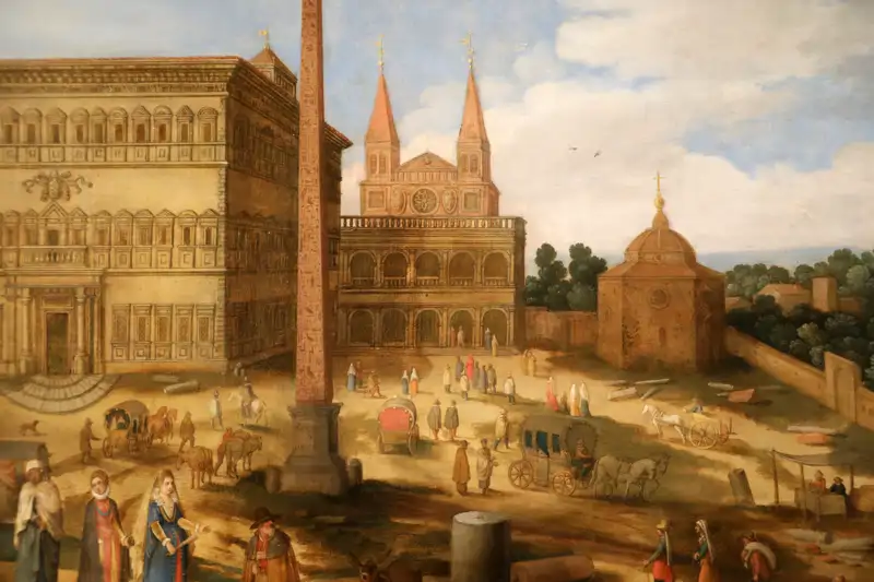Willem adriaensz  van nieulandt II, veduta di san giovanni in laterano, 1600 35 ca  (museo di roma) 03