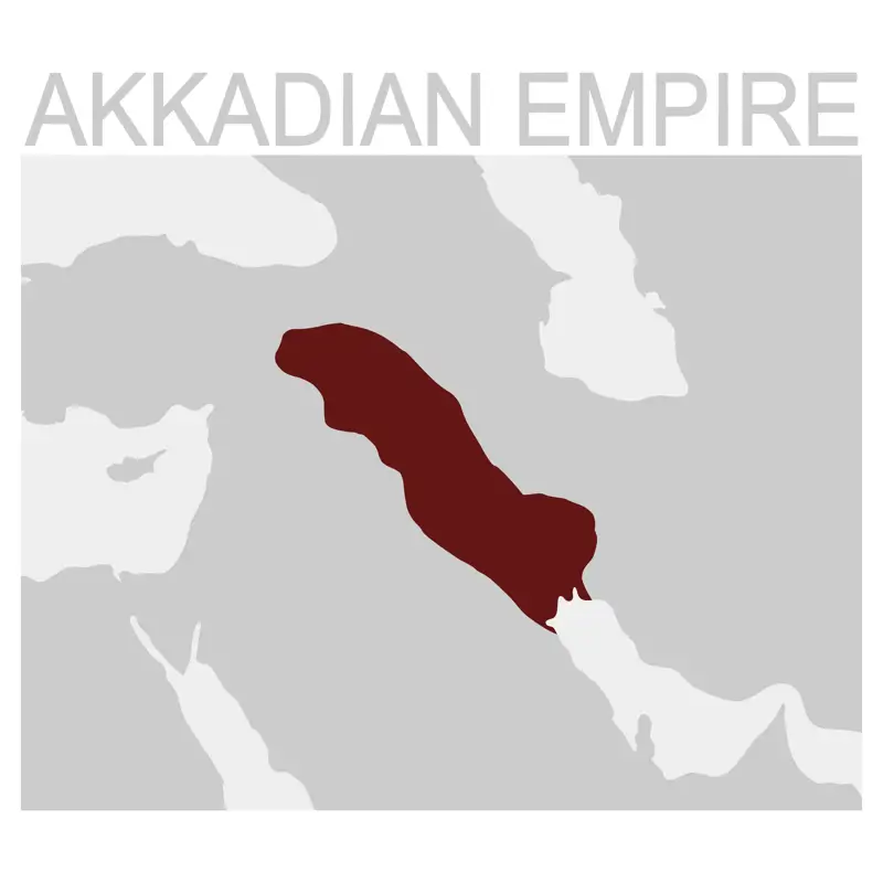 mapa del imperio acadio