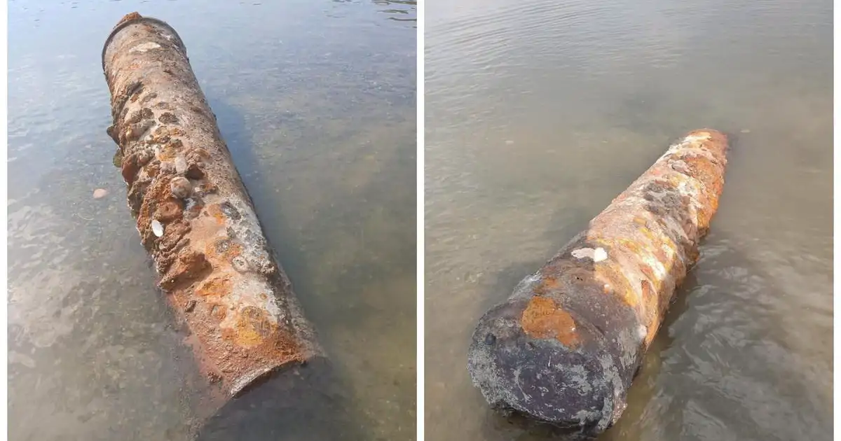 El Danubio deja al descubierto una bomba de 700 kilos de la Segunda Guerra Mundial (y ya se ha destruido)